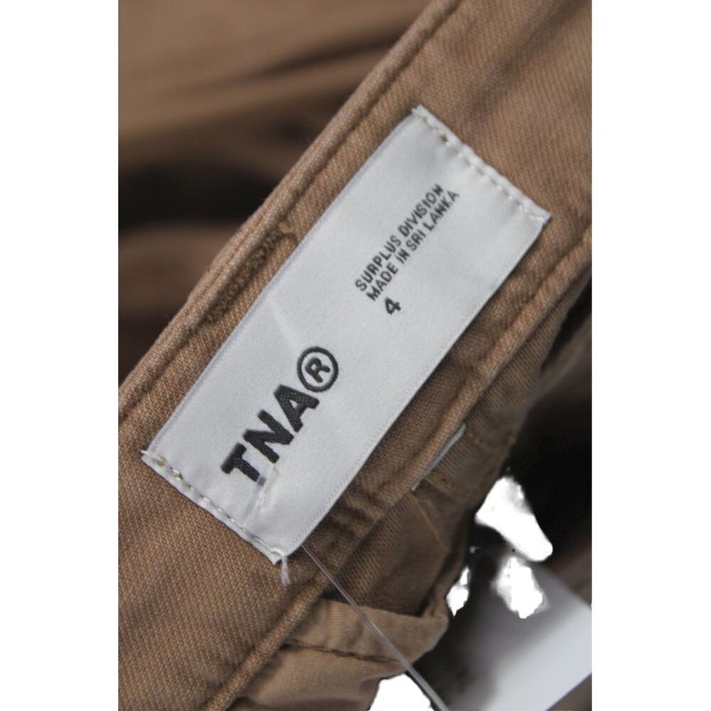TNA Womens Cargo Pants Brown 100% Cotton Button Inseam 30 Military Size 4 - Picture 7 of 7